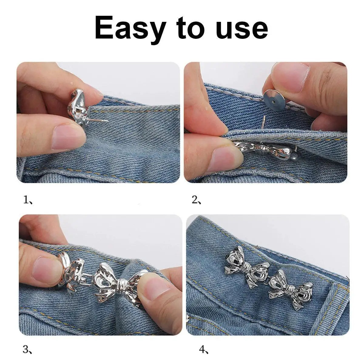 Bowknot Button Waist Tightener Effortless Adjustment Tool