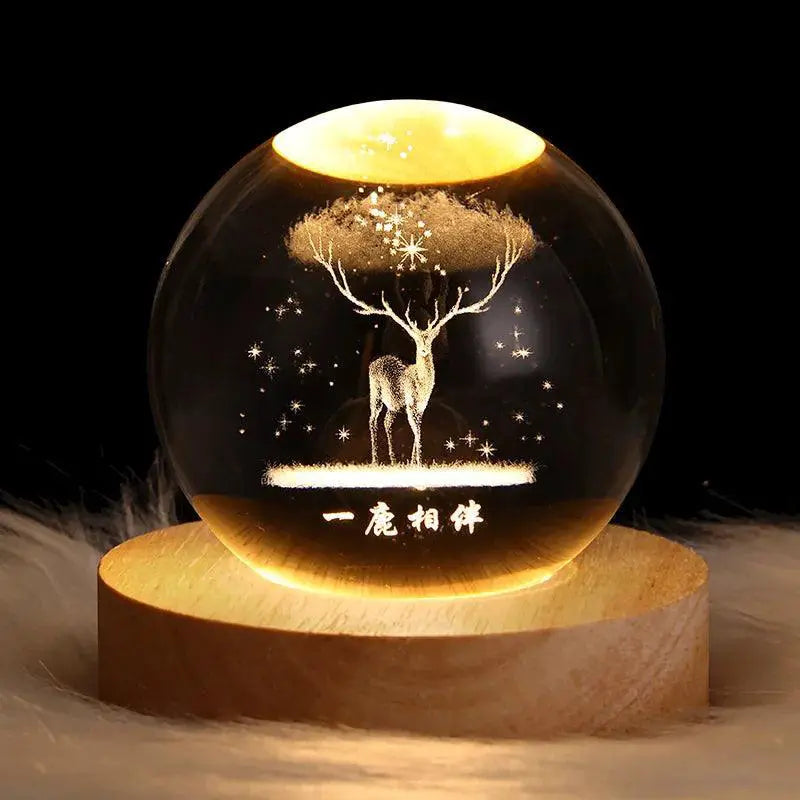 Night Light 3D Nebula Projection Enchanting Crystal Ball