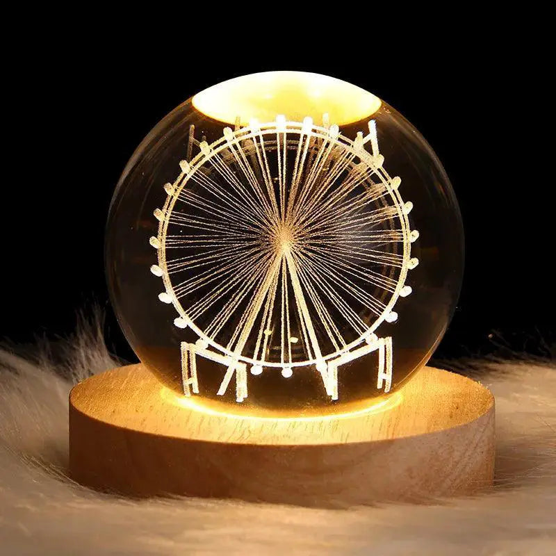 Night Light 3D Nebula Projection Enchanting Crystal Ball
