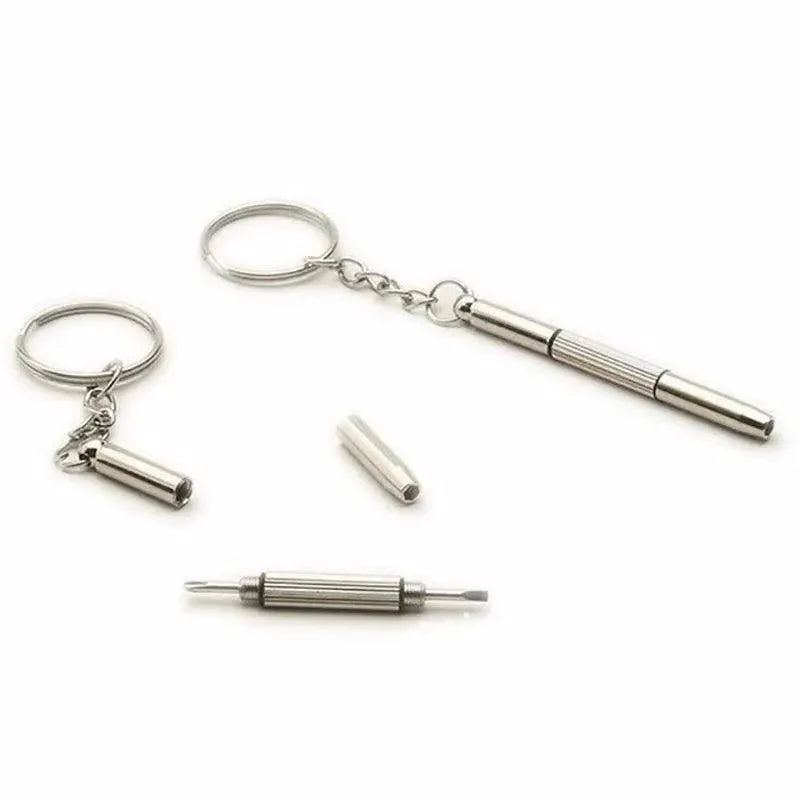 Portable 3 In 1 Eyeglass Screwdriver Keychain Tool Accessory