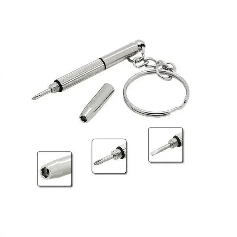 Portable 3 In 1 Eyeglass Screwdriver Keychain Tool Accessory