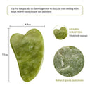 Jade Gemstone Roller And Gua Sha Facial Set For Glowing Skin