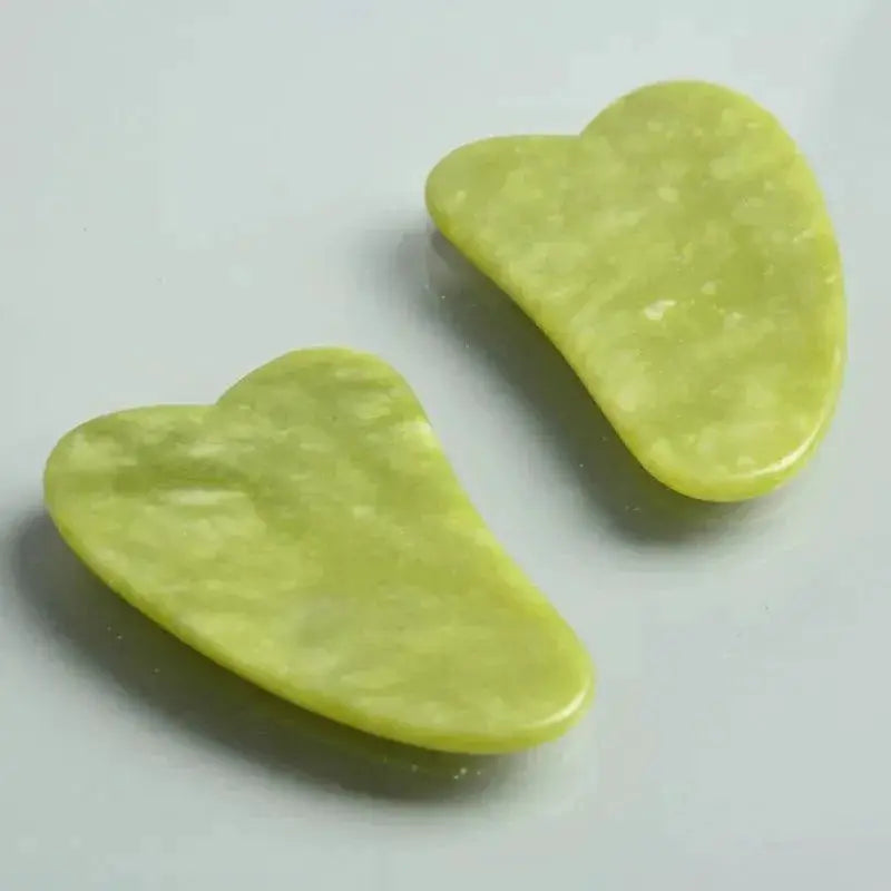Jade Gemstone Roller And Gua Sha Facial Set For Glowing Skin