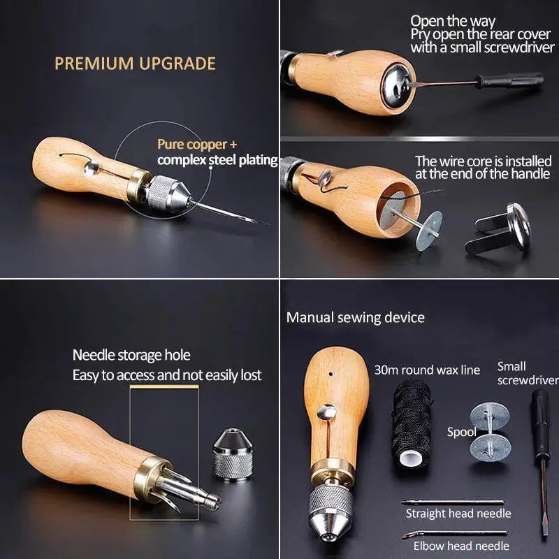 Leather Awl Set Leatherworking Tools For Beginners And Pros