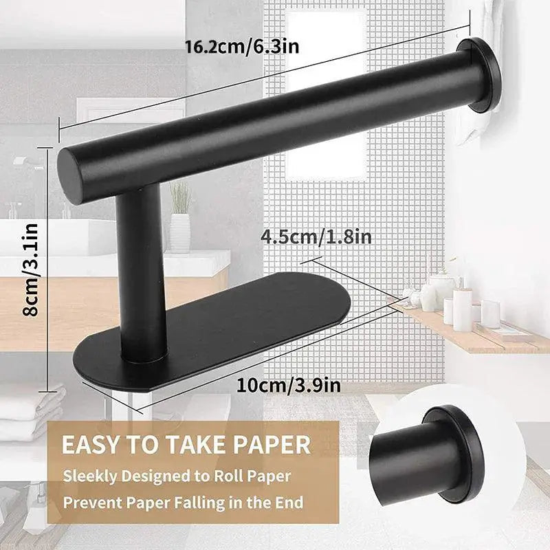 Stainless Steel Adhesive Paper Towel Holder Space Saving