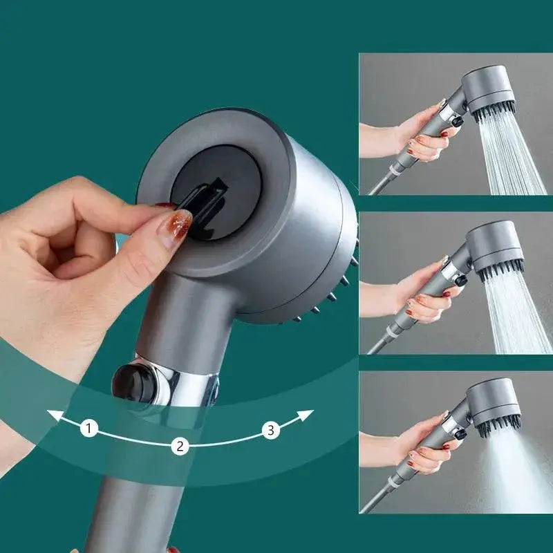 3 Modes High Pressure Shower Head With Filter For Home Spa