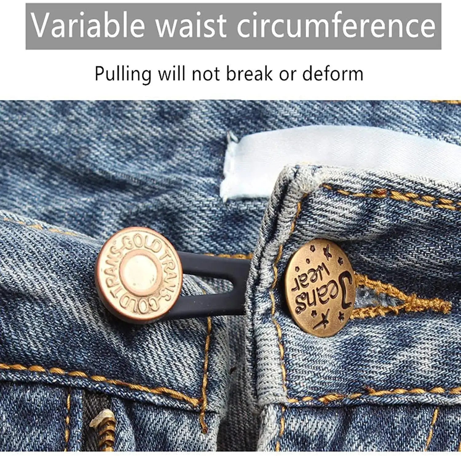 Metal Button Extender Set For Tight Waistbands Comfort