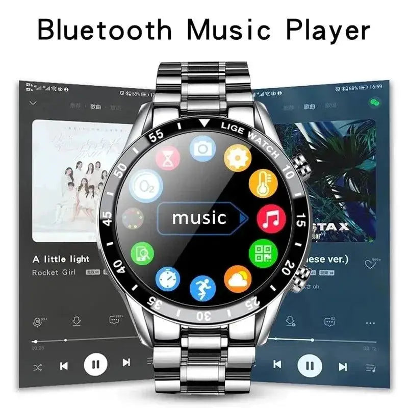 LIGE Health Tracker Smartwatch With Bluetooth Call Feature