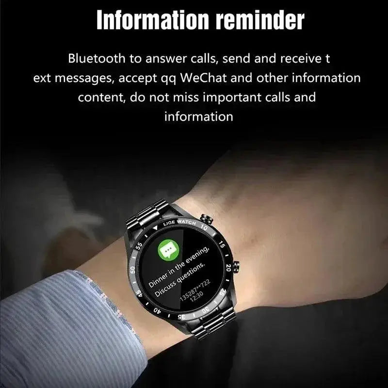 LIGE Health Tracker Smartwatch With Bluetooth Call Feature