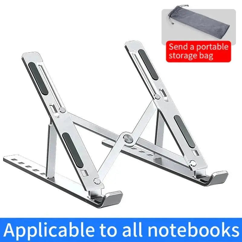 Ergonomic Aluminum Laptop Stand With Adjustable Cooling