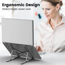 Ergonomic Aluminum Laptop Stand With Adjustable Cooling