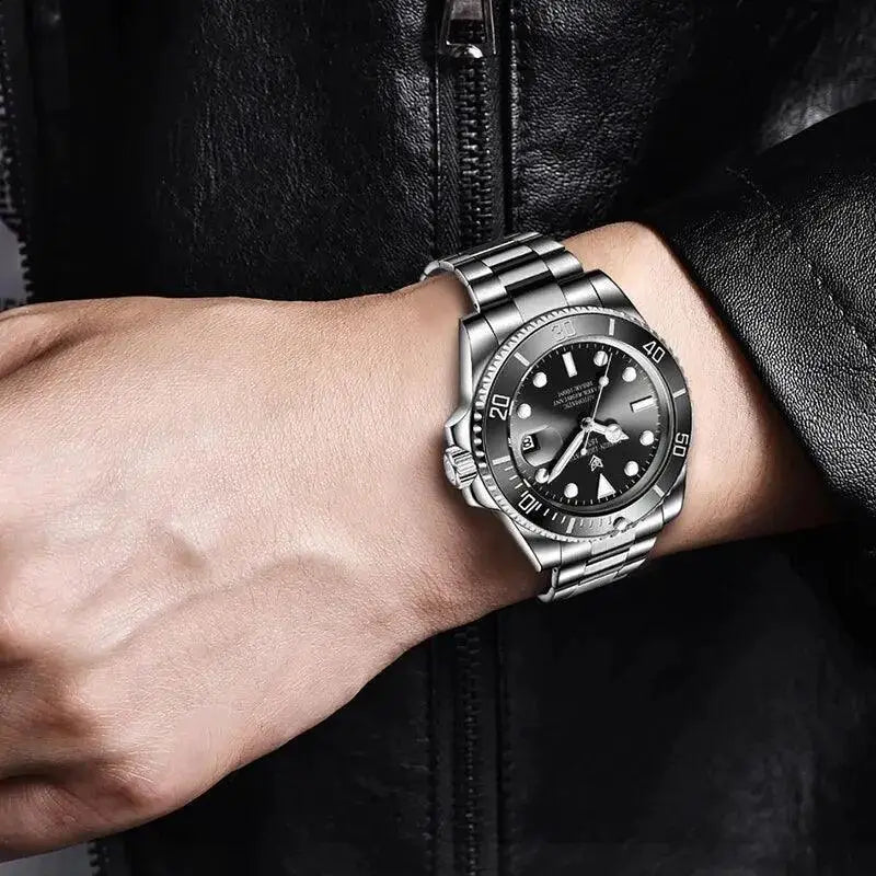 Luxury Automatic Self Winding Watch With Luminous Hands