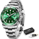 Luxury Automatic Self Winding Watch With Luminous Hands