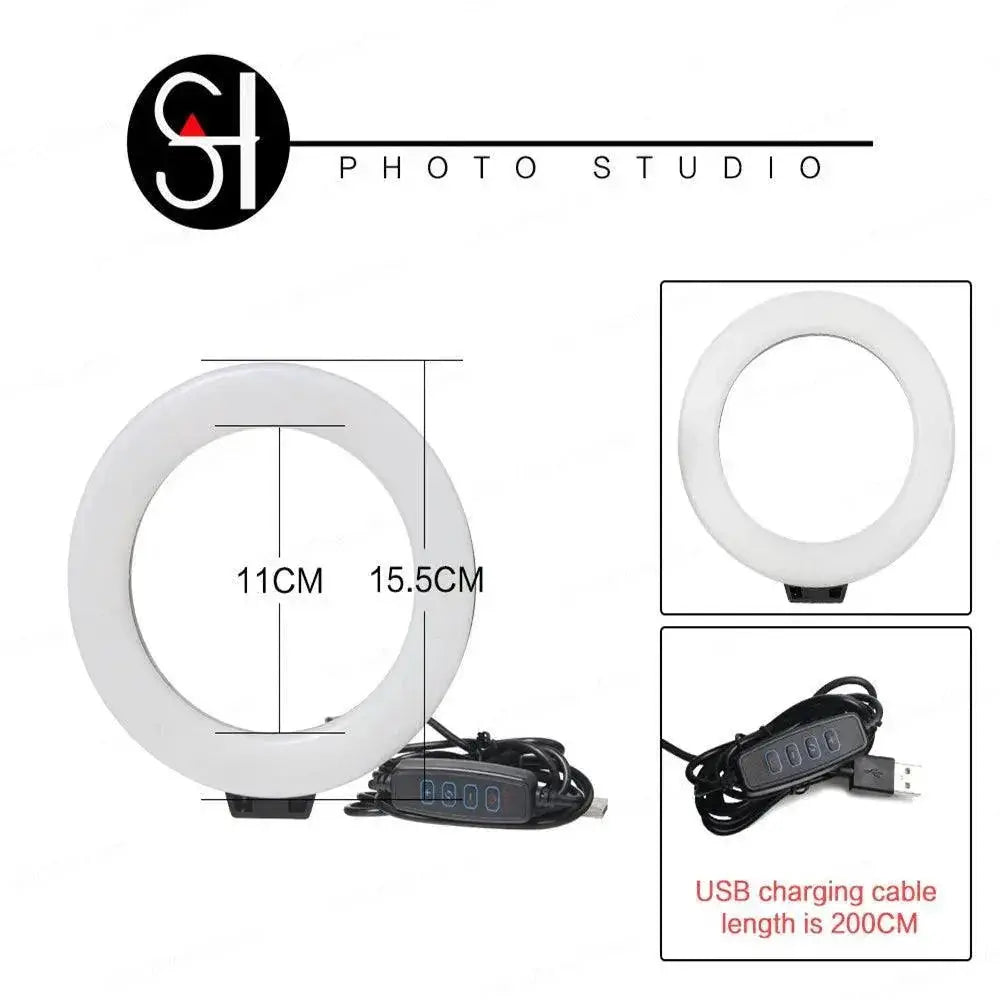 Versatile Mini LED Ring Light Kit for Video Creators
