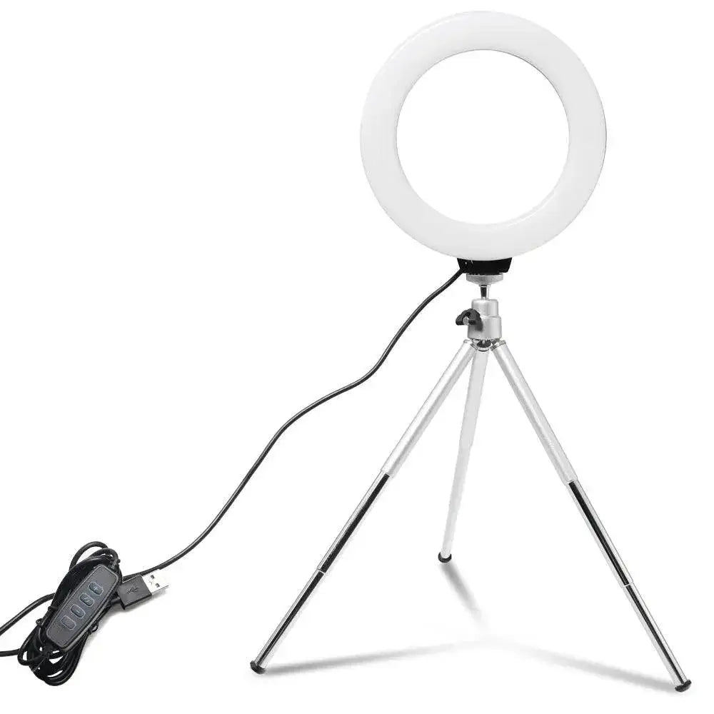 Versatile Mini LED Ring Light Kit for Video Creators