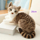 Siamese Cat Plush Toy Lifelike Doll Gift for Home Decor