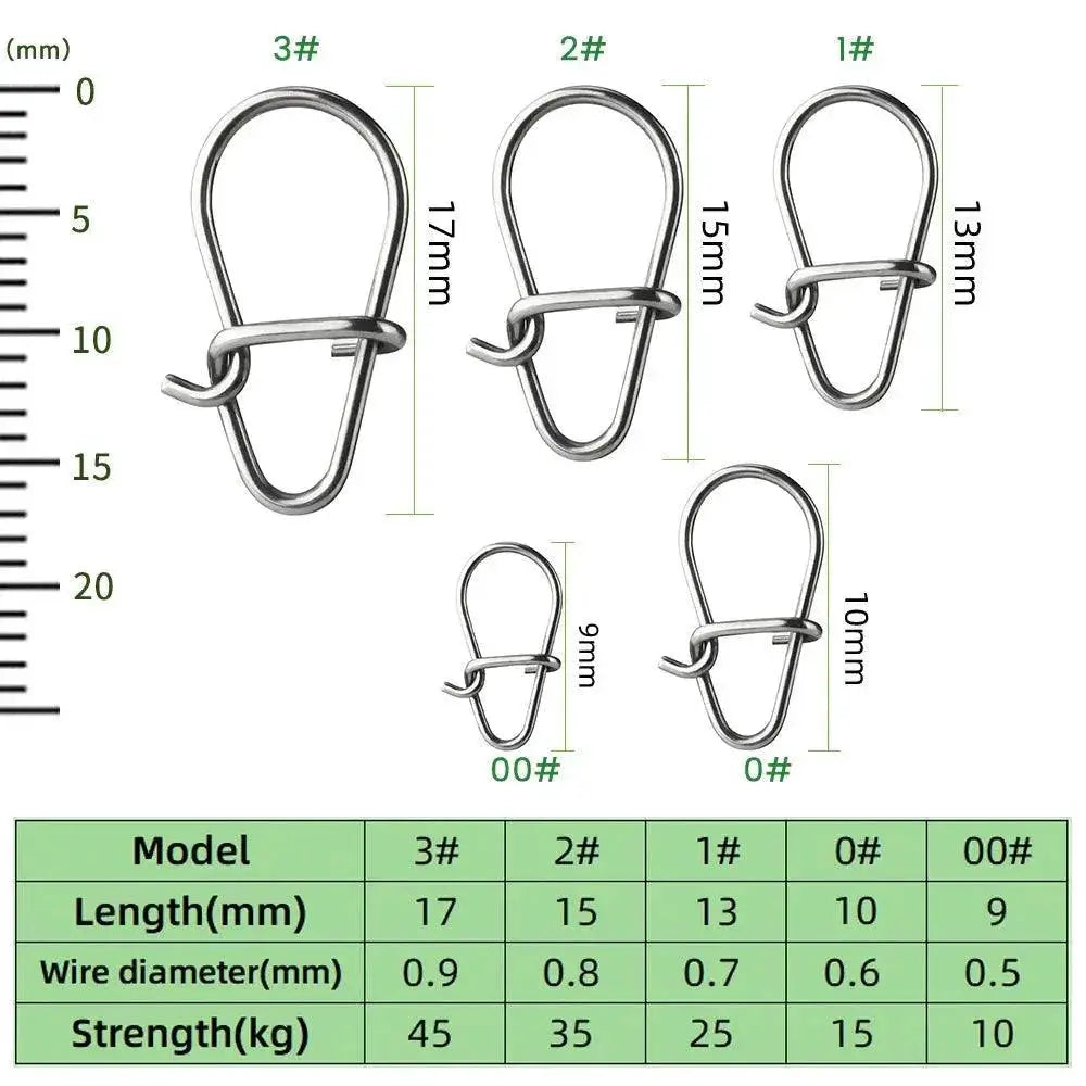 Premium Stainless Steel Fishing Swivel Pins Lure Set