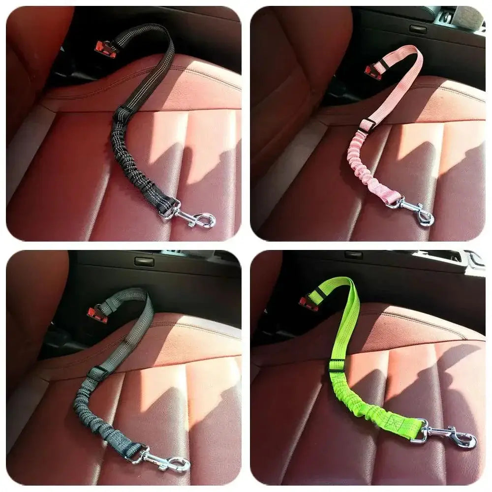 Pet Safety Car Seat Belt With Reflective Traction Rope