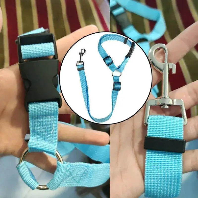 Pet Car Seat Belt With Adjustable Harness For Dogs And Cats