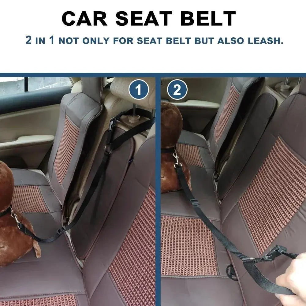 Pet Car Seat Belt With Adjustable Harness For Dogs And Cats
