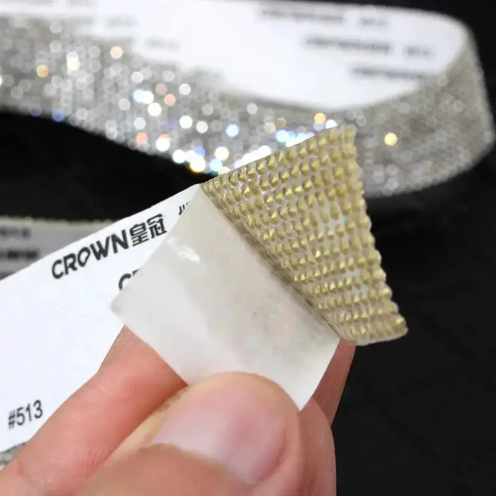 Crystal Rhinestone Ribbon Sticker Set for DIY Craft Decor