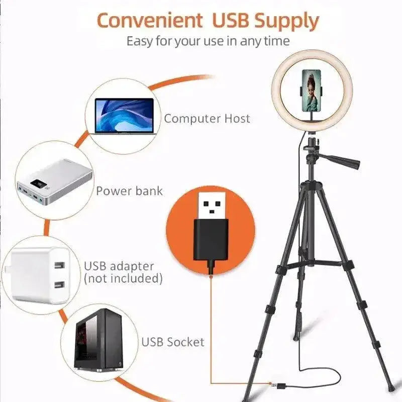 Professional Adjustable LED Ring Light With Remote Control