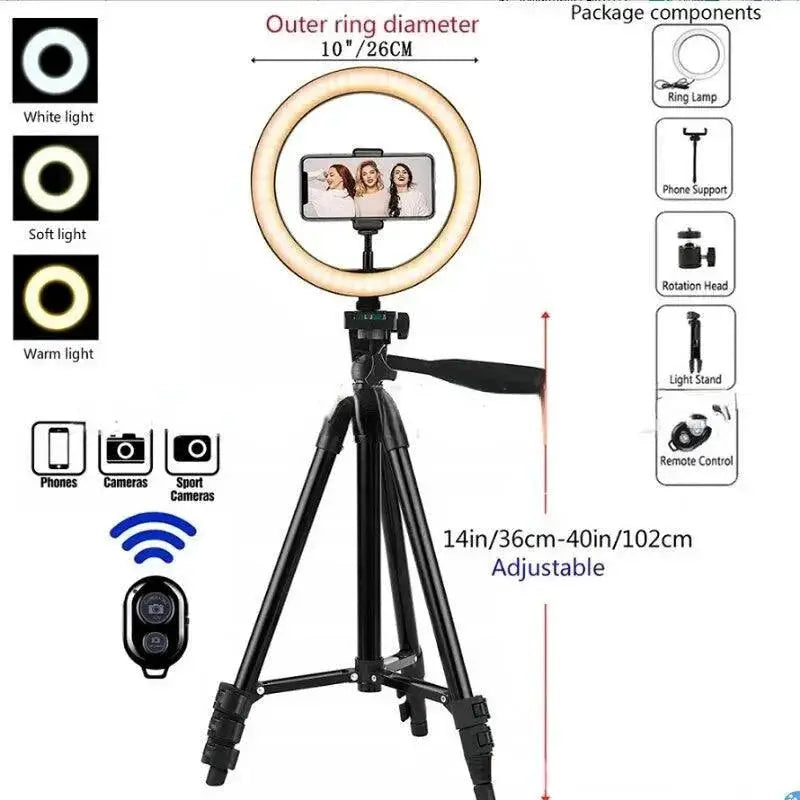 Professional Adjustable LED Ring Light With Remote Control