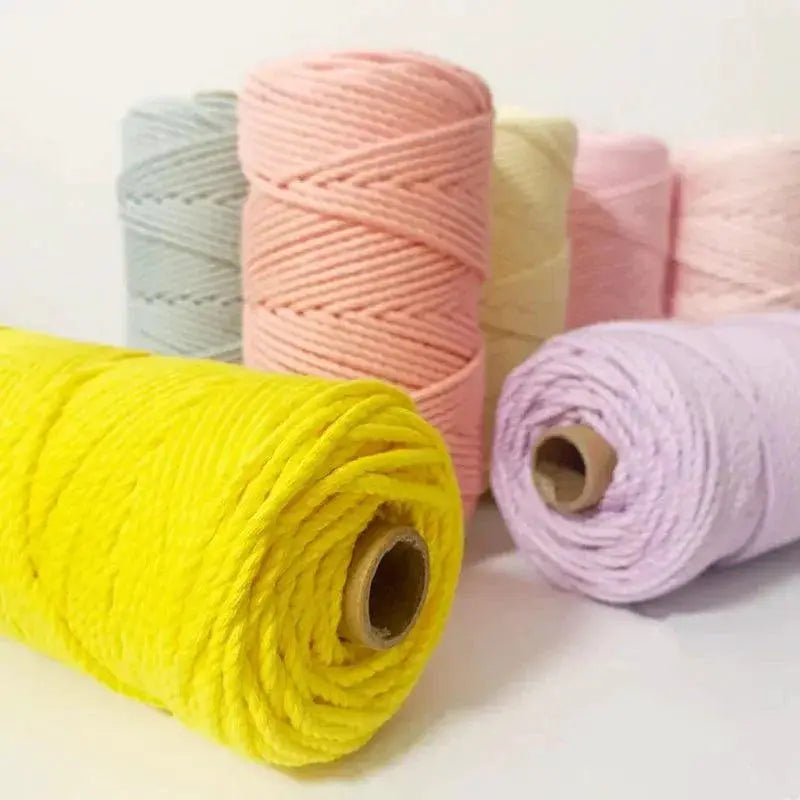 Cotton Macrame Cord Rope Twine for DIY Crafts Bohemian Decor