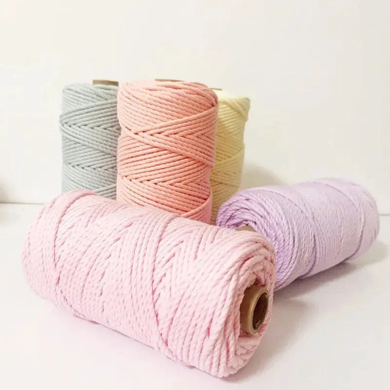 Cotton Macrame Cord Rope Twine for DIY Crafts Bohemian Decor