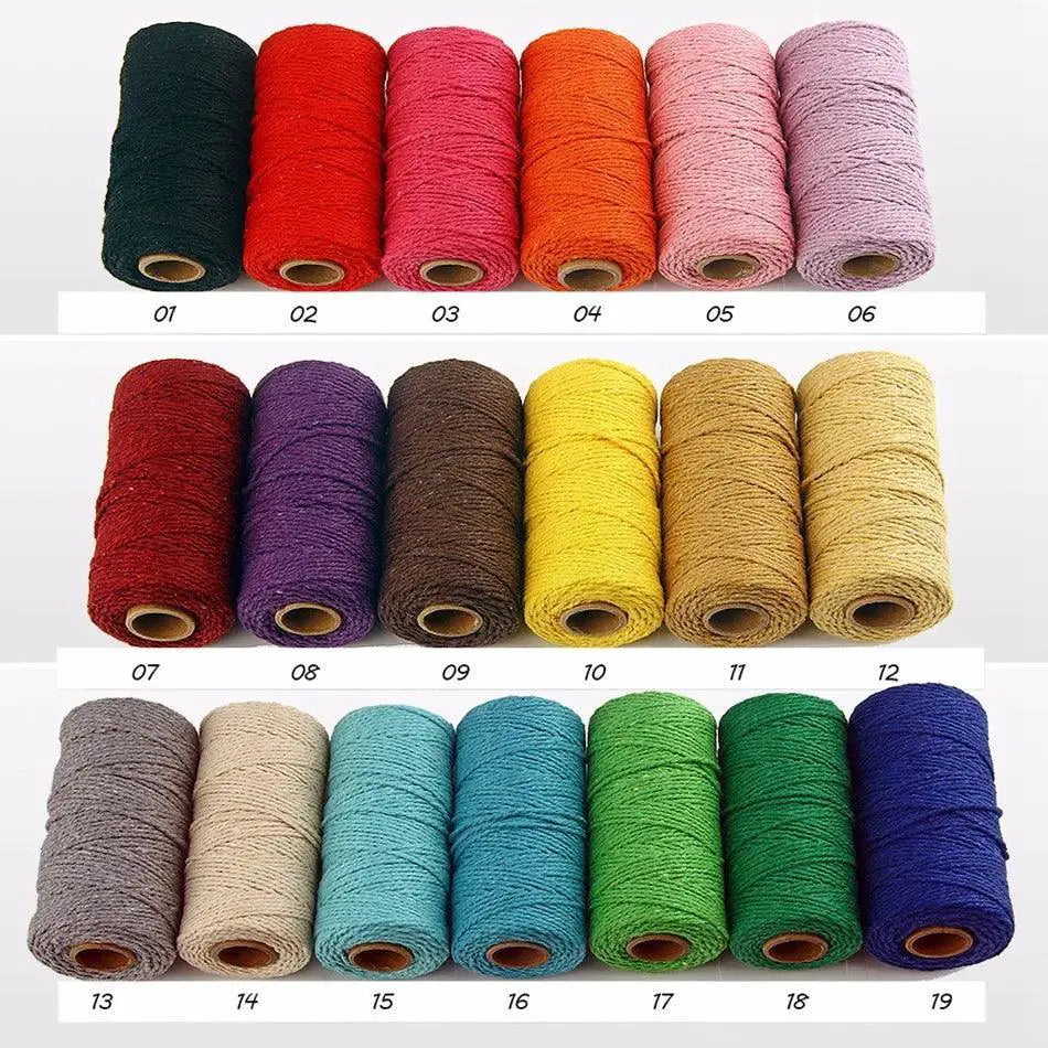 Cotton Macrame Cord Rope Twine for DIY Crafts Bohemian Decor