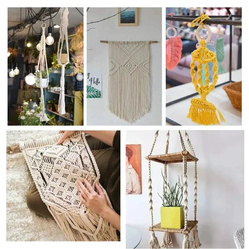Cotton Macrame Cord Rope Twine for DIY Crafts Bohemian Decor