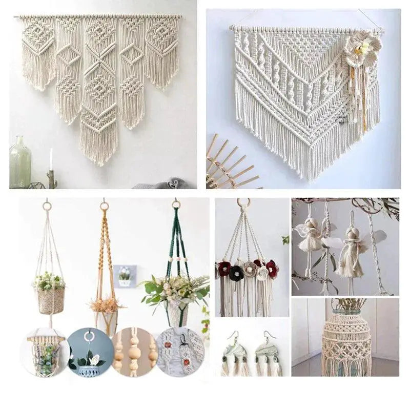 Cotton Macrame Cord Rope Twine for DIY Crafts Bohemian Decor