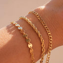 SUNIBI Classic Snake Chain Bracelet Women Jewelry Piece