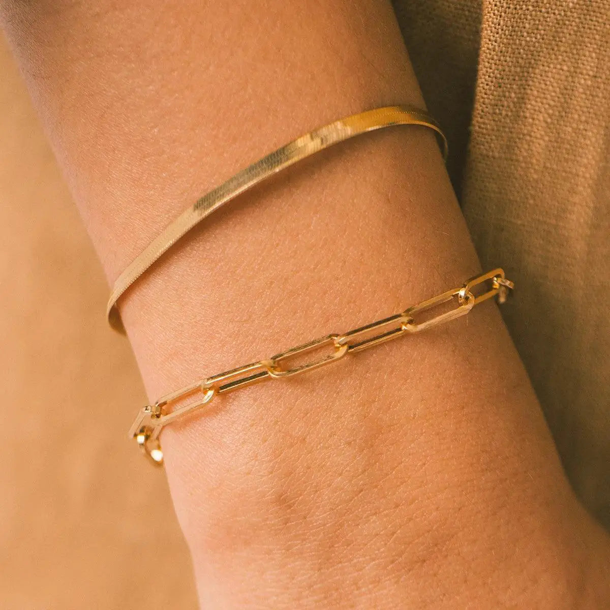 SUNIBI Classic Snake Chain Bracelet Women Jewelry Piece