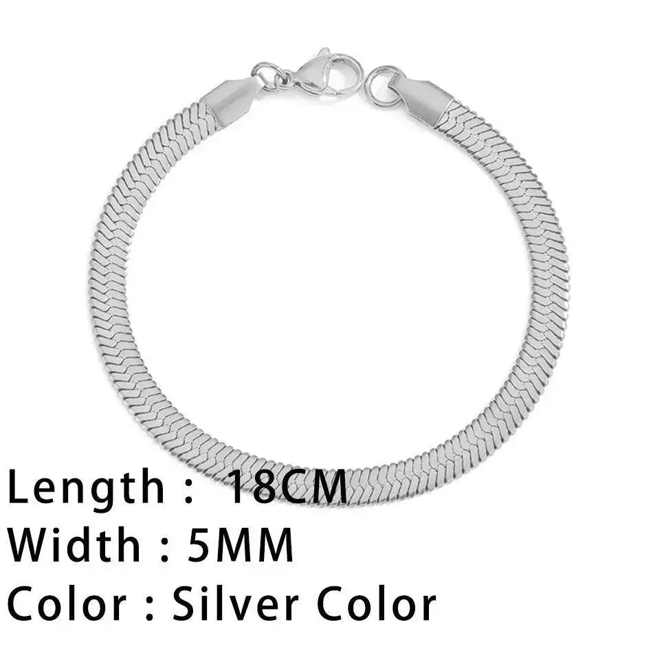 SUNIBI Classic Snake Chain Bracelet Women Jewelry Piece