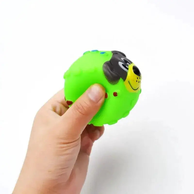 Squeaky Rubber Dog Ball Toy For Small Dogs Interactive Chew