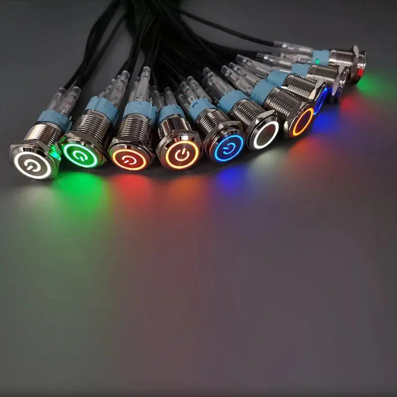 Metal Push Button Switch With LED Ring Light Waterproof