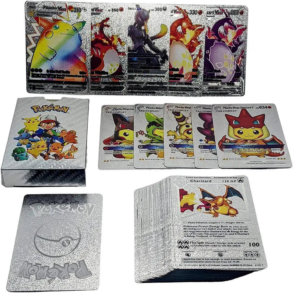 Pokemon Pikachu Gold Charizard Vmax Gx Cards Bundle