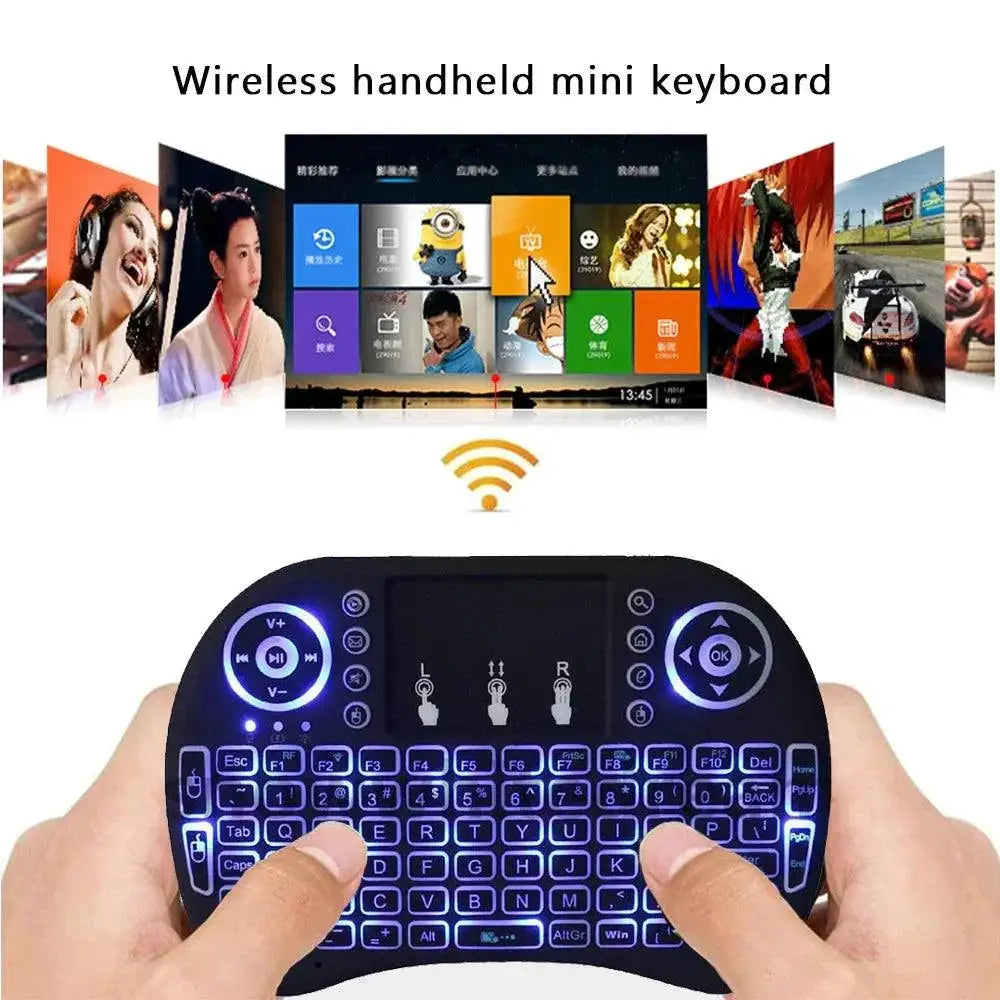 2.4G Air Mouse With Backlit Touchpad Keyboard Wireless