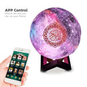 Wireless Quran Player Moon Lamp 3D Night Light Speaker