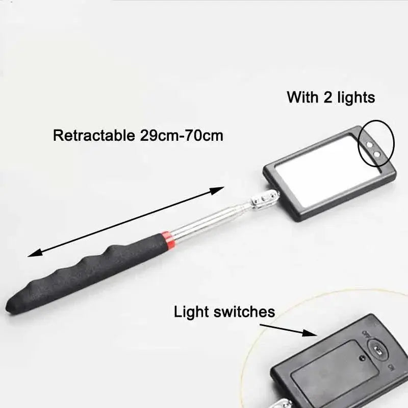 360 Degree LED Inspection Mirror With Telescopic Handle