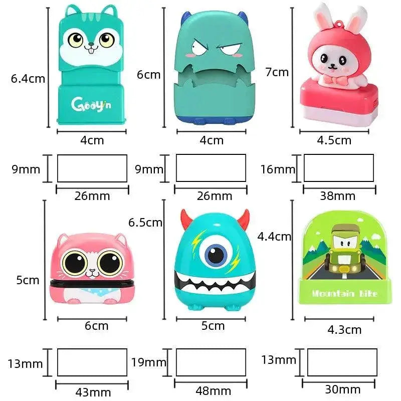 Personalized Kids Name Stamp Waterproof Montessori Label Fun