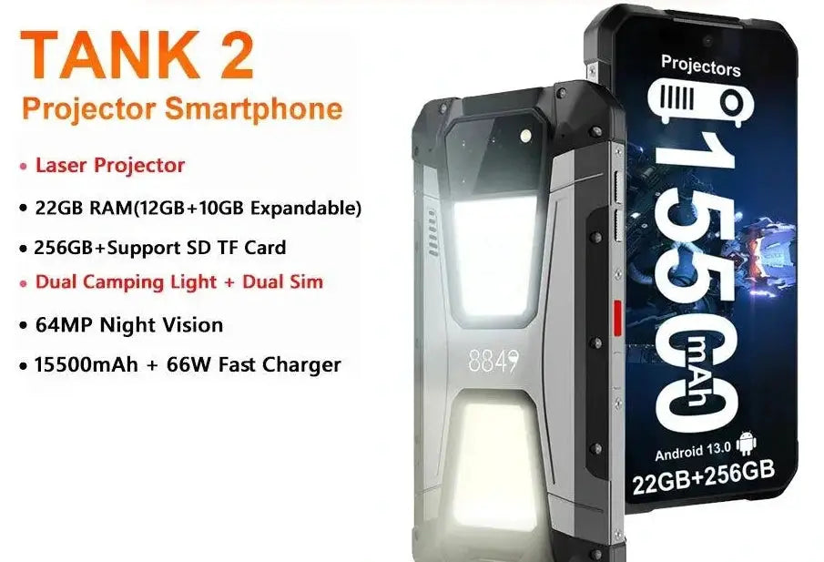 Unihertz 8849 Tank 2 Rugged Smartphone With 22GB RAM