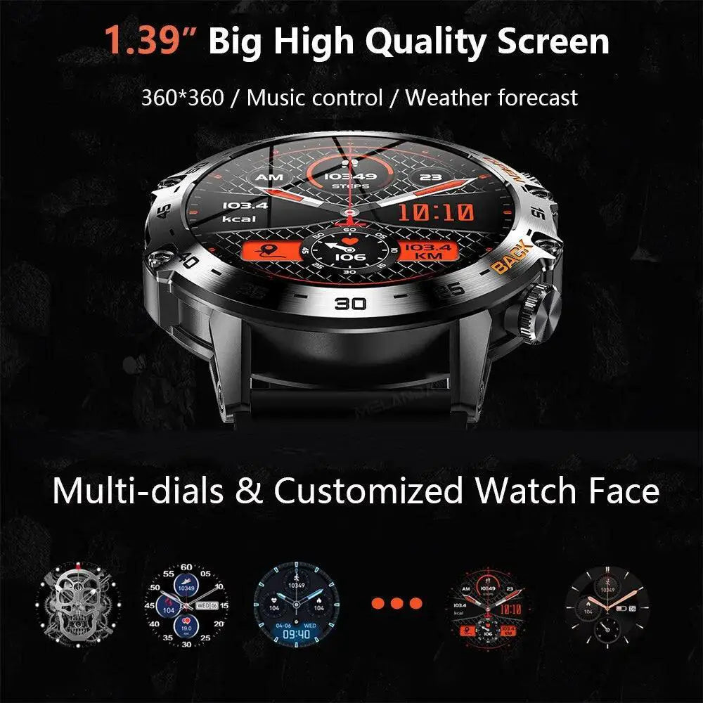 Melanda Steel Fitness Smartwatch With Bluetooth Calling