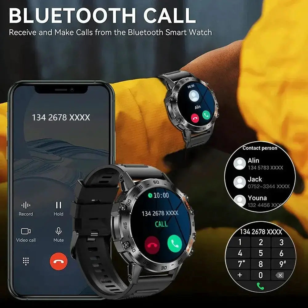 Melanda Steel Fitness Smartwatch With Bluetooth Calling