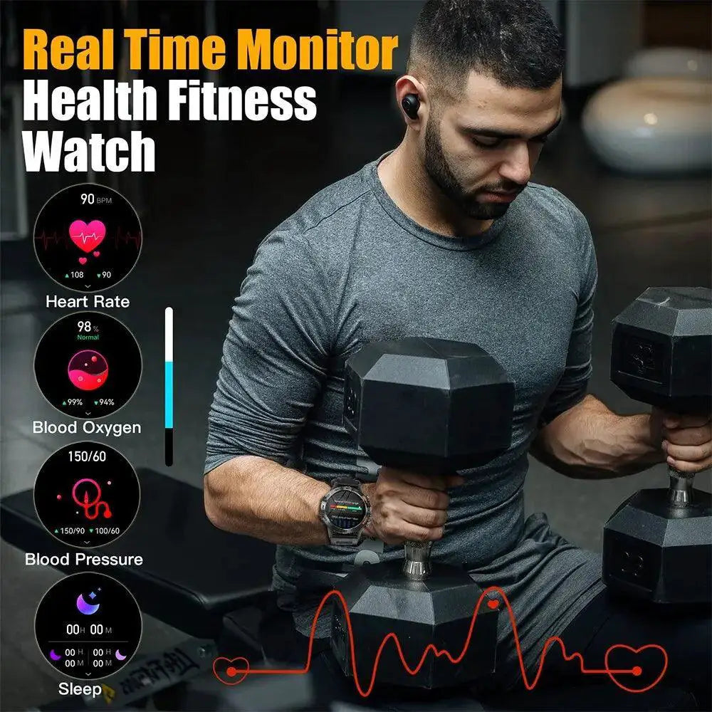 Melanda Steel Fitness Smartwatch With Bluetooth Calling