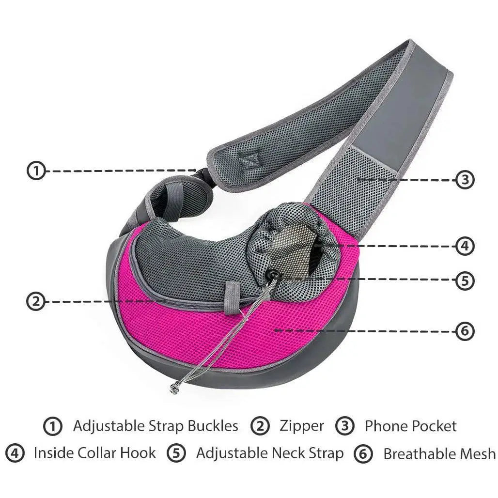 AdventurePaw Mesh Dog Sling Bag Breathable Outdoor Carrier