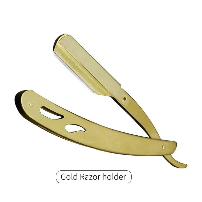 Classic Stainless Steel Shaving Razor Set With Knife Holder