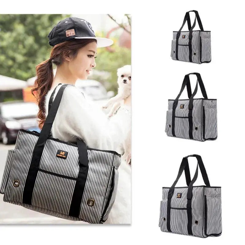 Portable Pet Carrier Bag Stylish Lightweight Travel Handbag