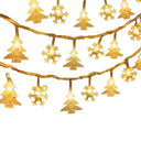 Warm Snowflake LED Lights for Xmas Decor